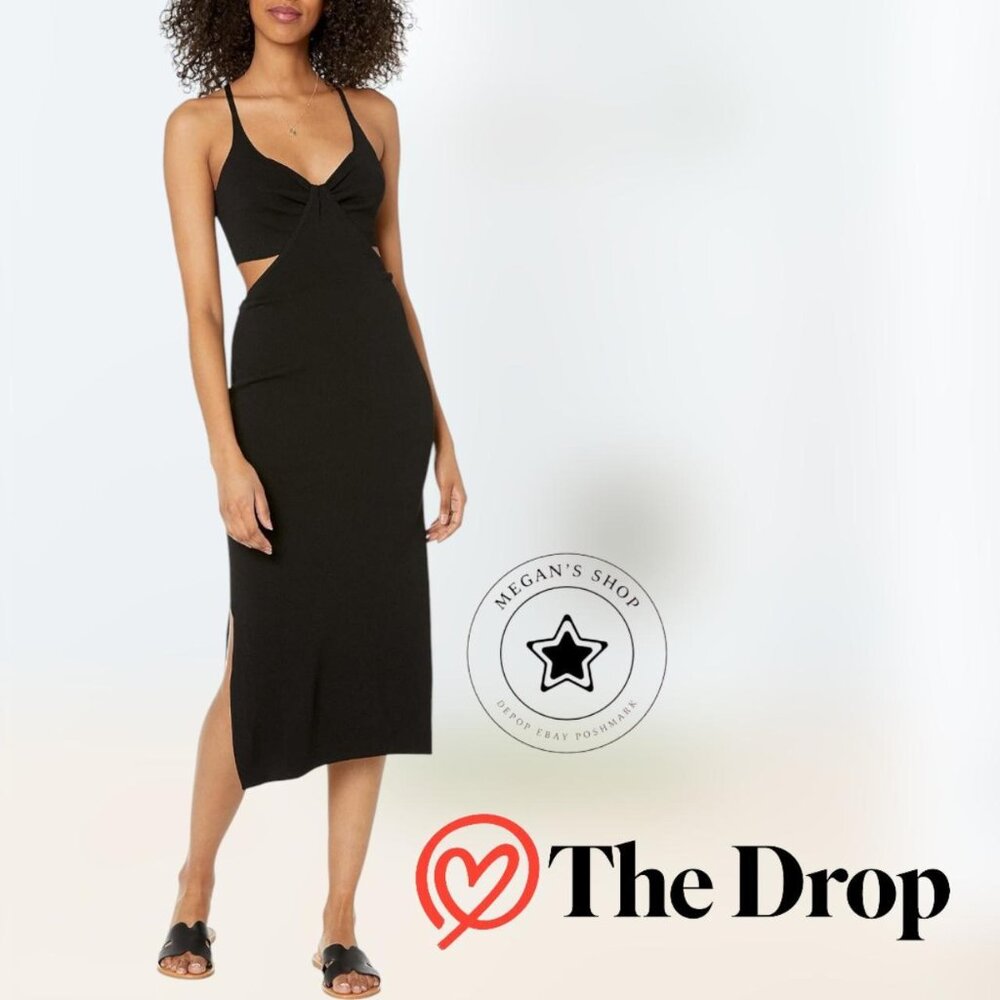 Minimalist The Drop Black Cutout Bodycon Maxi Dress Women's Size M